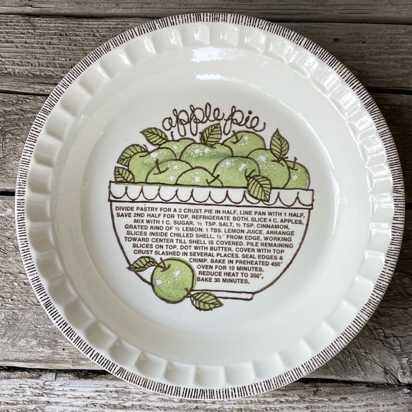 Vintage Kitchen Vintage Apple Pie Dish Poshmark